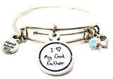 I Love My Godfather Child Handwriting Expandable Bangle Bracelet