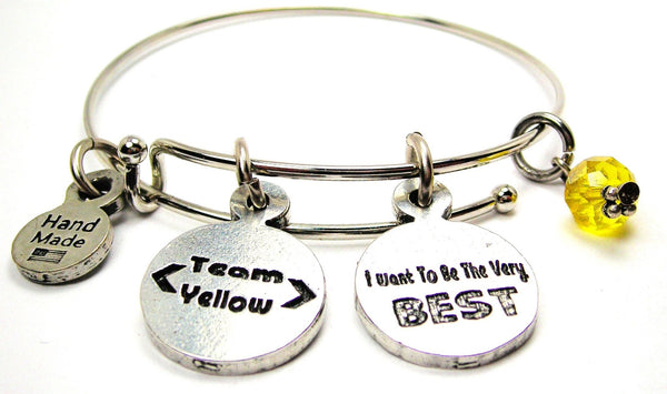 Pokémon Team Yellow - Instinct I Wanna Be The Very Best Bangle Bracelet