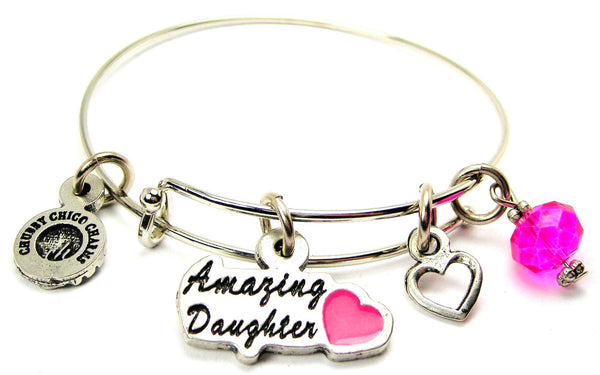 Amazing Daughter Hand Painted Bangle Bracelet