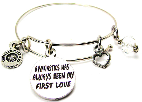 Gymnastics Has Always Been My First Love Bangle Bracelet