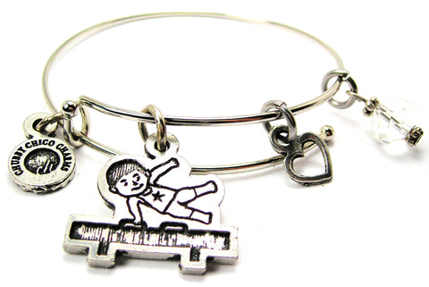 Little Gymnastics Boy Bangle Bracelet