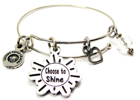 Choose To Shine Bangle Bracelet