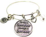 Once A Cheerleader Always A Cheerleader Bangle Bracelet