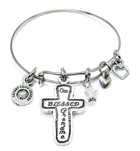 One Blessed Grandma Bangle Bracelet