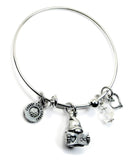 Book Lover Gnome Expandable Bangle Bracelet