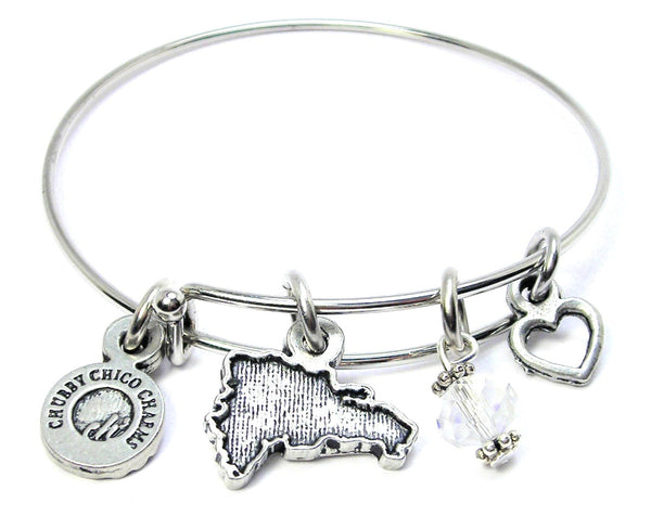 Dominican Republic Expandable Bangle Bracelet