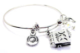 Triple Moon Goddess Book Expandable Bangle Bracelet