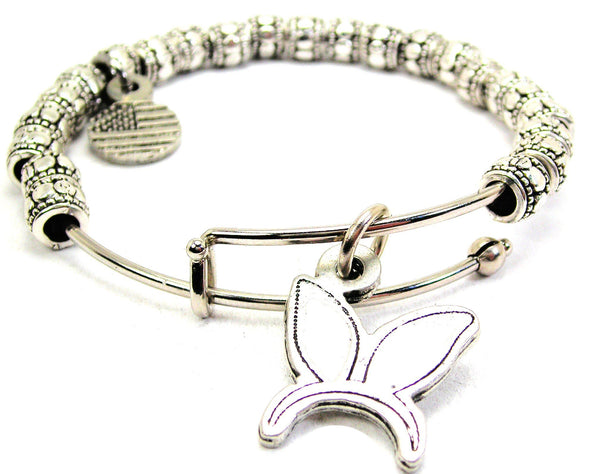 Bunny Ears Headband Metal Beaded Bracelet