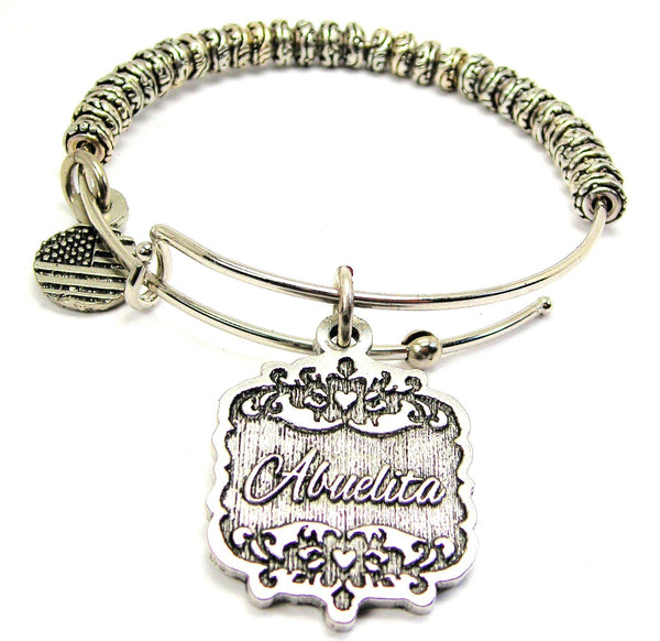 Abuelita Victorian Scroll Metal Beaded Bracelet