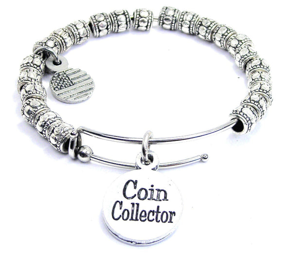 Coin Collector Metal Beaded Bracelet