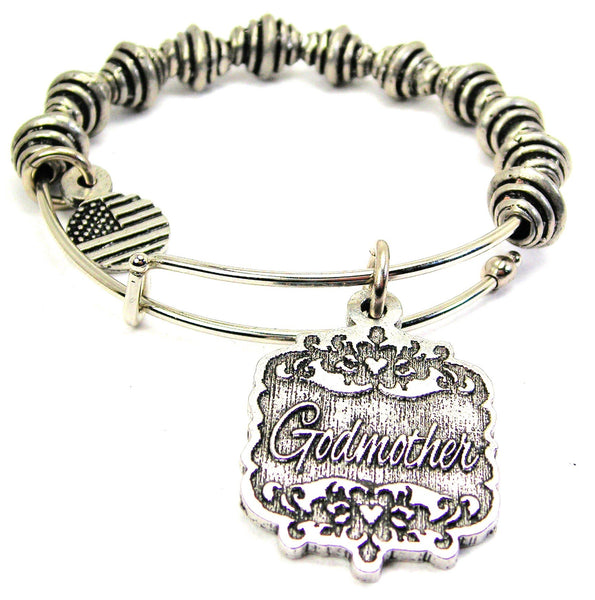 Godmother Victorian Scroll Spiral Beaded Bracelet