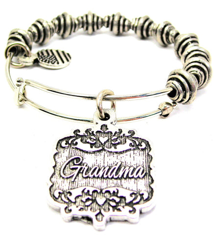 Grandma Victorian Scroll Spiral Beaded Bracelet