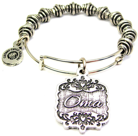 Oma Victorian Scroll Spiral Beaded Bracelet