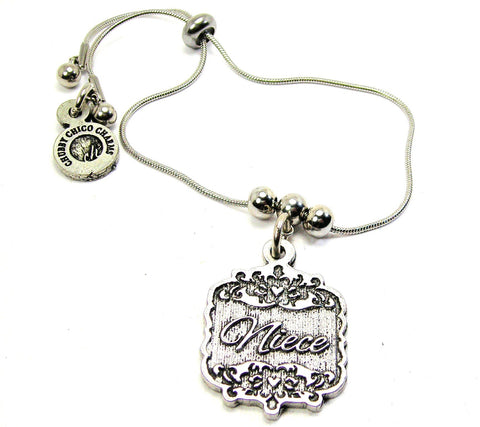 Niece Victorian Scroll Slide Chain Bracelet