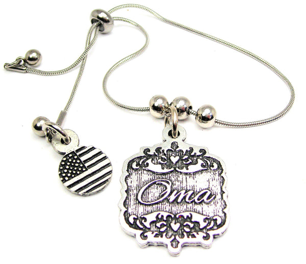 Oma Victorian Scroll Slide Chain Bracelet