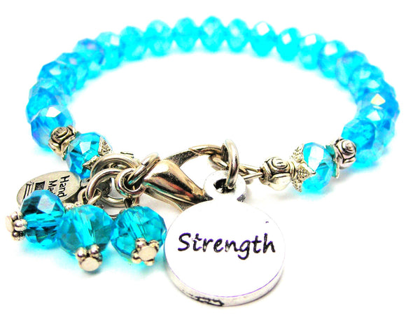 strength,  strength bracelet,  strength jewelry,  strength charm,  crystal bracelet,  inspirational jewelry,  inspirational bracelet