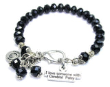 I Love Someone With Cerebral Palsy Splash Of Color Crystal Bracelet