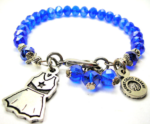 Cheer Uniform Splash Of Color Crystal Bracelet