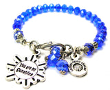 You Are My Sunshine Splash Of Color Crystal Bracelet