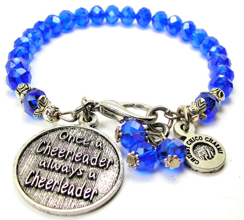 Once A Cheerleader Always A Cheerleader Splash Of Color Crystal Bracelet