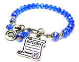 Scroll Diploma Splash Of Color Crystal Bracelet