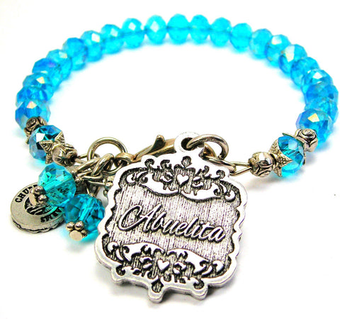 Abuelita Victorian Scroll Splash Of Color Crystal Bracelet