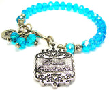 Great Grandmother Victorian Scroll Splash Of Color Crystal Bracelet