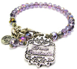 Great Grandmother Victorian Scroll Splash Of Color Crystal Bracelet