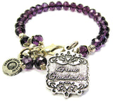 Great Grandmother Victorian Scroll Splash Of Color Crystal Bracelet