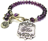 Tia Victorian Scroll Splash Of Color Crystal Bracelet