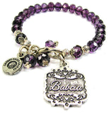 Babcia Victorian Scroll Splash Of Color Crystal Bracelet