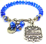 Babcia Victorian Scroll Splash Of Color Crystal Bracelet