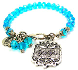 Yaya Victorian Scroll Splash Of Color Crystal Bracelet