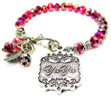 Yaya Victorian Scroll Splash Of Color Crystal Bracelet