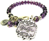 Yaya Victorian Scroll Splash Of Color Crystal Bracelet