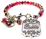 Bubbie Victorian Scroll Splash Of Color Crystal Bracelet