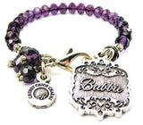 Bubbie Victorian Scroll Splash Of Color Crystal Bracelet