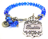 Bubbie Victorian Scroll Splash Of Color Crystal Bracelet