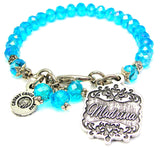 Madrina Victorian Scroll Splash Of Color Crystal Bracelet