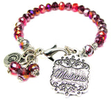 Madrina Victorian Scroll Splash Of Color Crystal Bracelet