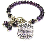 Madrina Victorian Scroll Splash Of Color Crystal Bracelet