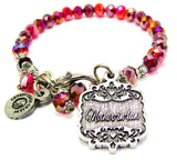 Mother In Law Victorian Scroll Splash Of Color Crystal Bracelet