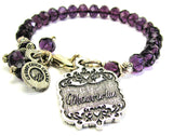 Mother In Law Victorian Scroll Splash Of Color Crystal Bracelet