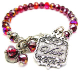 Vovo Victorian Scroll Splash Of Color Crystal Bracelet