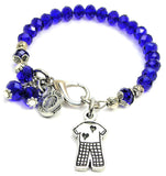 Comfy Pajamas With Hearts Splash Of Color Crystal Bracelet