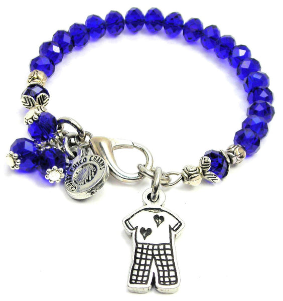 Comfy Pajamas With Hearts Splash Of Color Crystal Bracelet