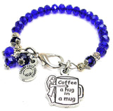 Coffee A Hug In A Mug Splash Of Color Crystal Bracelet