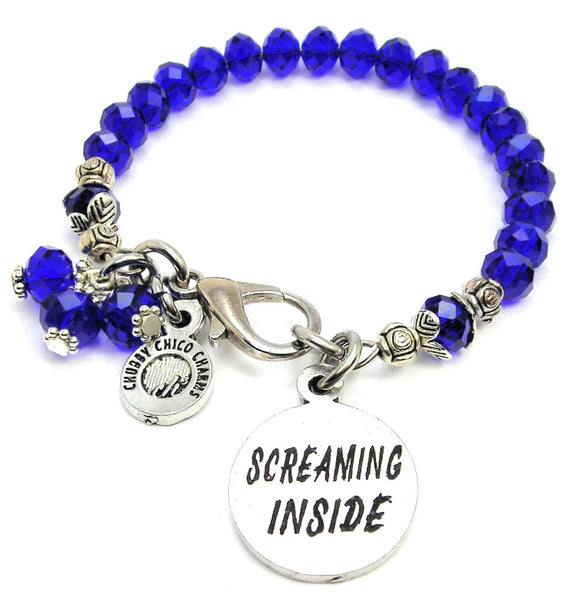 Screaming Inside Splash Of Color Crystal Bracelet