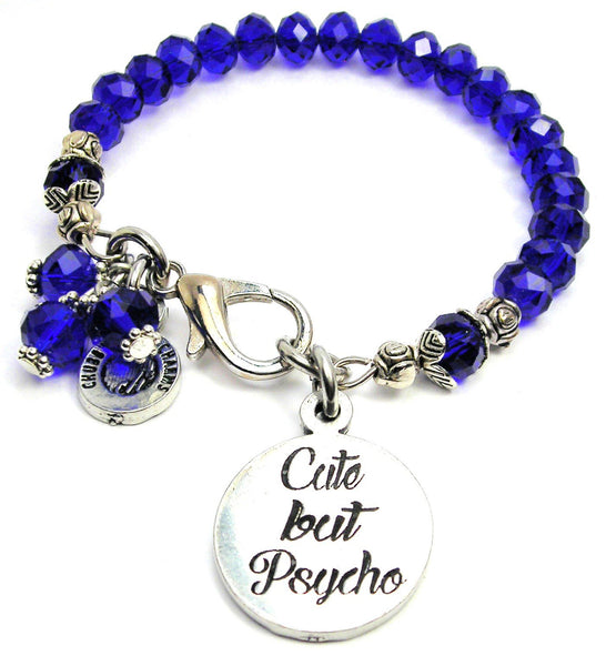 Cute But Psycho Splash Of Color Crystal Bracelet