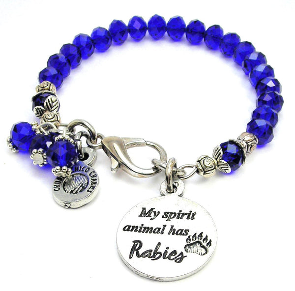 My Spirit Animal Has Rabies Splash Of Color Crystal Bracelet